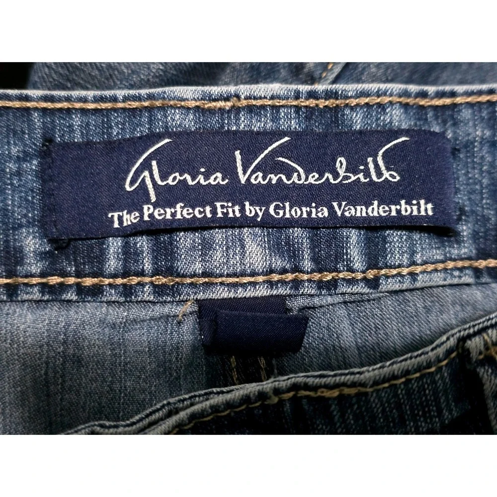 Gloria Vanderbilt Womens Perfect‎ Fit Denim Shorts Size 10 Blue  A1
